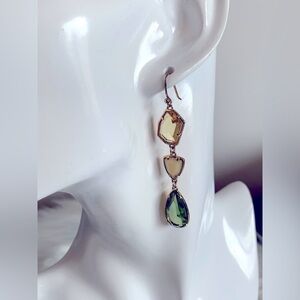 Costume Jewelry gold tone Yellow/Green